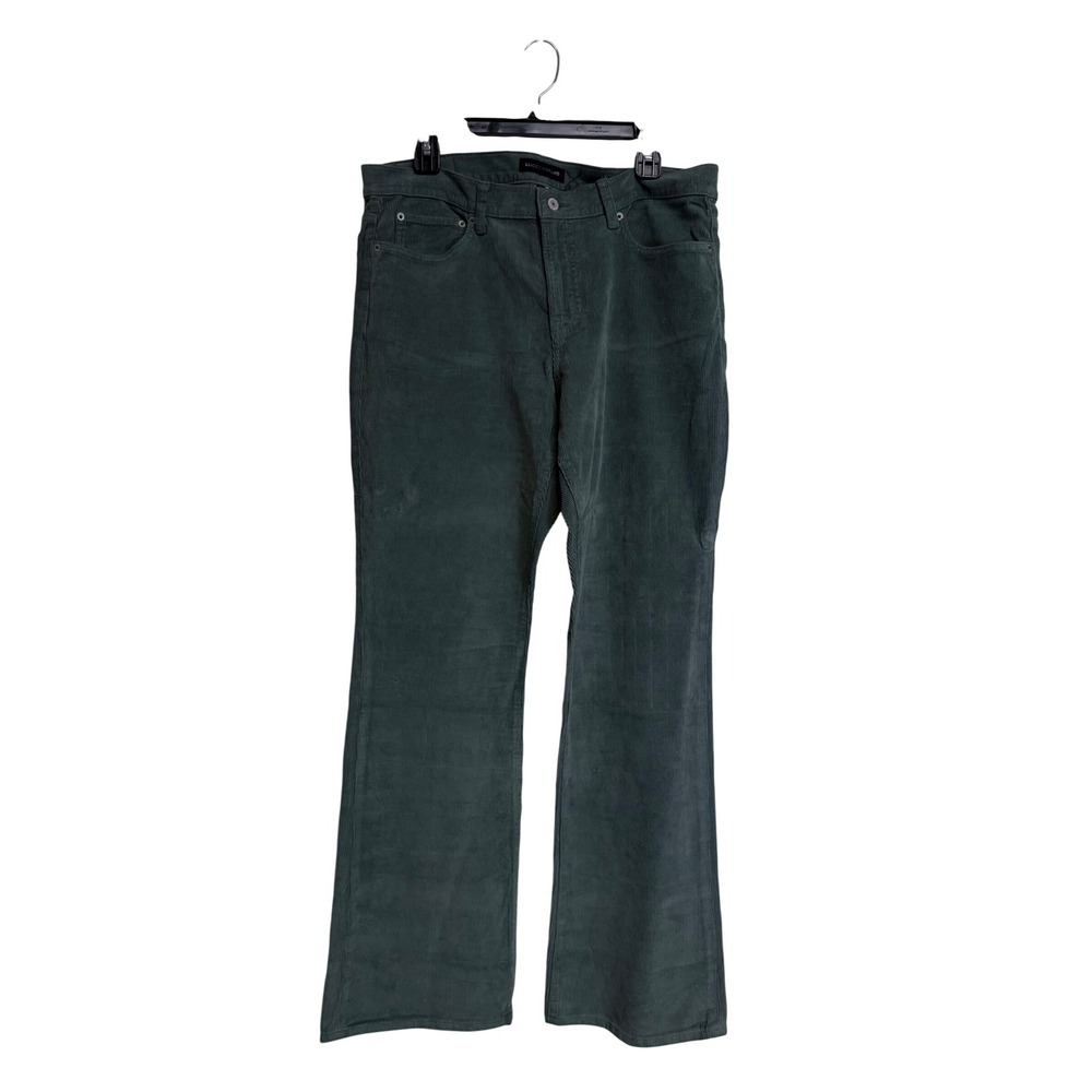 Women's Lucky Brand Green Corduroy Midrise Bootcut Pants Size 14